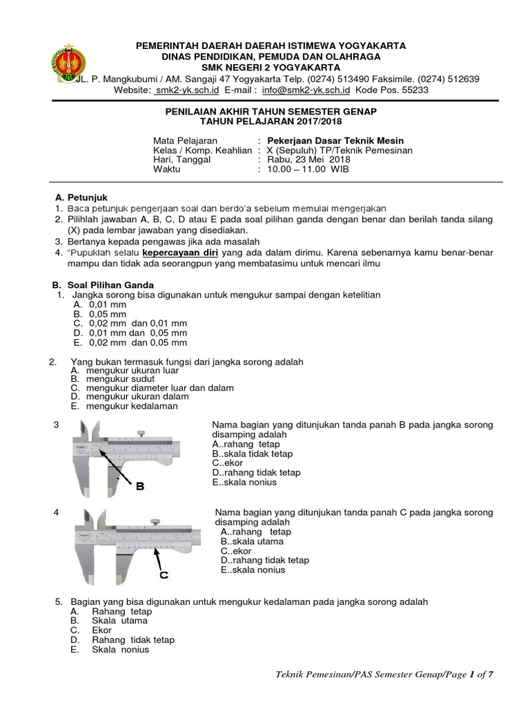 Soal Pat Pdtm Genap Mei 2018