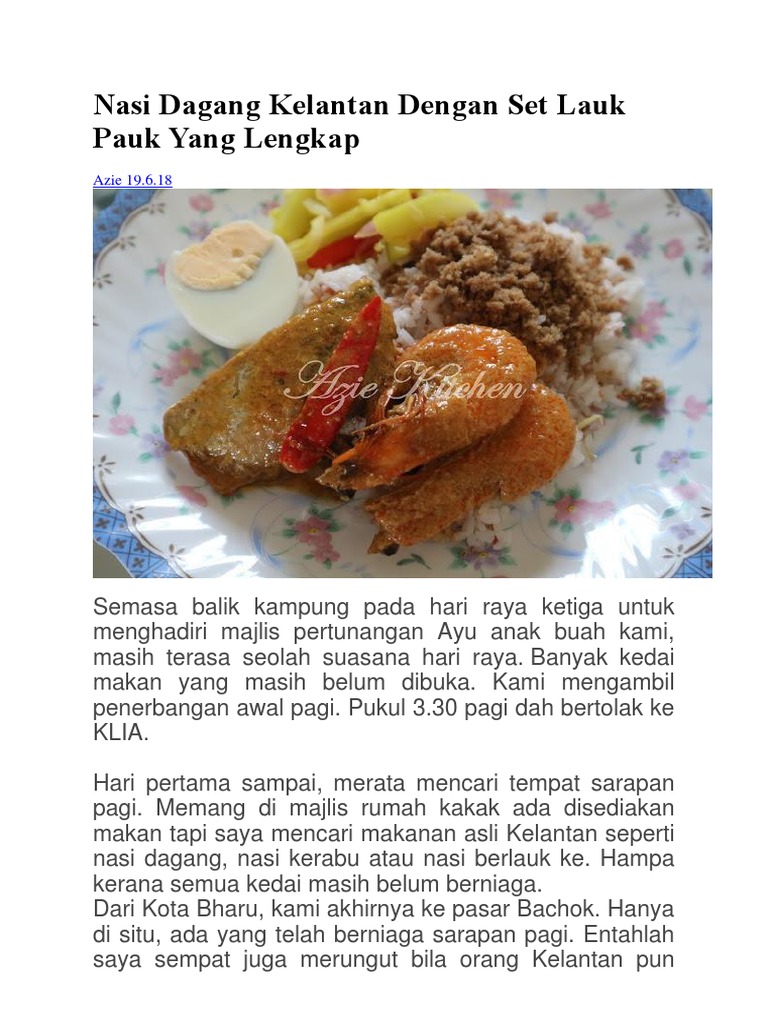 Nasi Dagang Kelantan Sedap Pdf