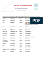 Oral Dosage Forms That Should Not Be Crushed: John F. Mitchell, Pharmd, Fashp