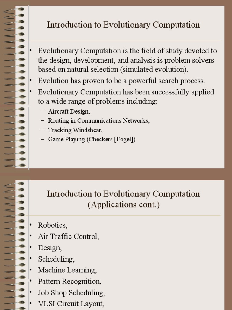 Introduction To Evolutionary Computation | PDF | Genetic Algorithm ...