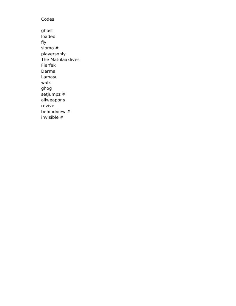 Commando Cheat Codes Overview | PDF | Language Arts & Discipline