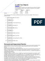 Passive Sentences With Two Objects Level