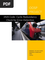 JAVA Code: Cyclic Redundancy Check For Error-Detection: Oosp Project