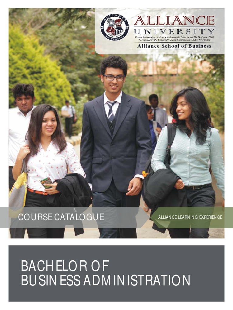 BBA Course Catalogue July 2015 PDF Strategic Management Statistics
