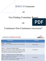 "Msedcl'S: Comments On Fact Finding Committee Report On Continuous-Non Continuous Conversion