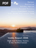 Yields Report 2018:: High End Holiday Homes in The Mediterranean