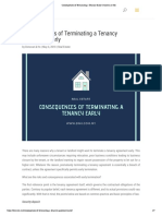 Consequences of Terminating A Tenancy Early - Donovan & Ho