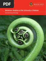 Behaviour Analysis Handbook of University of Waikato, NZ
