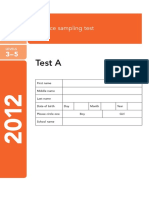 2012 KS2 Science Level 3 5 Science Sampling Tests TestA
