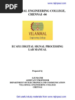 Ec 6511 Digital Signal Processing Lab Manual PDF