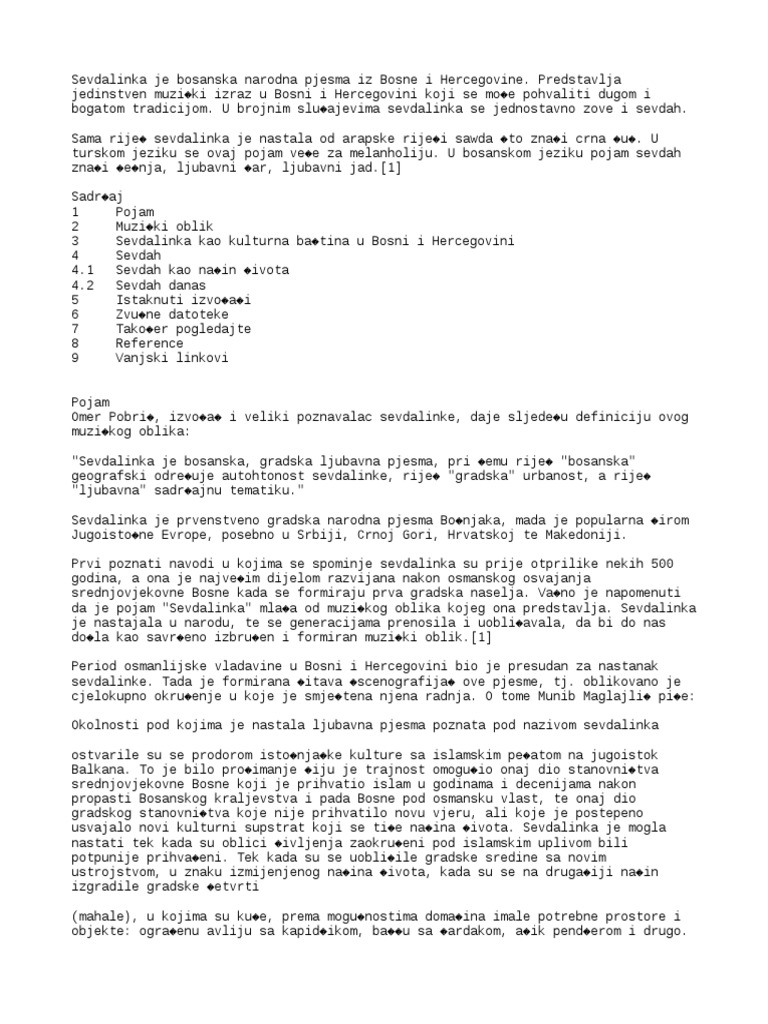Sevdalinke | PDF