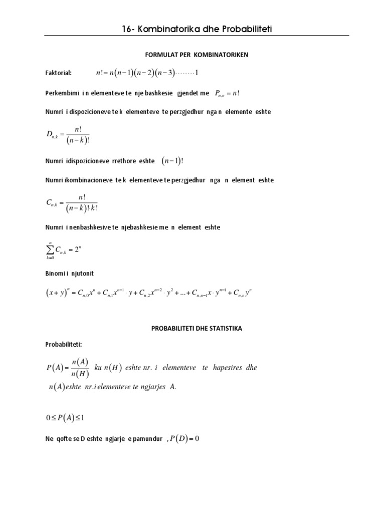 16 Combinatorics | PDF