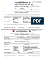 Architectural Internship Directory Form: Student - Apprentice Profile