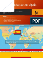 Presentation About Spain: English 2 Lozano Arredondo, Diana Magcelene JULY 2018