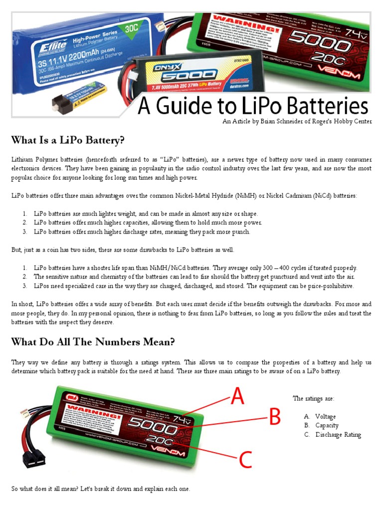 whats in lipo c Understanding LiPo Battery Basics