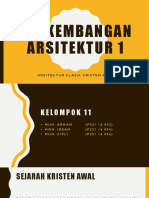 Perkembangan Arsitektur 1 Kristen Awal (Kelompok 11)