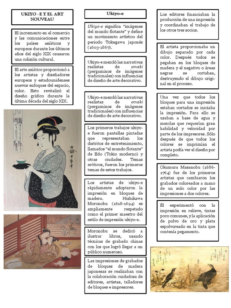 Ukiyo e y El Art | PDF | Ukiyo E | Art Nouveau
