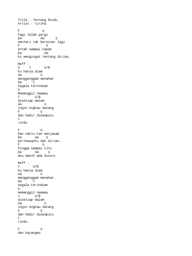 Virzha Tentang Rindu Pdf