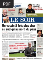 Le Soir 9 Septembre 2010