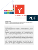 ONU. Documento Temático ODS 5 Igualdade de Genero