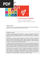 ONU. Documento Temático ODS 5 Igualdade de Genero