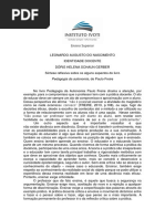 Síntese Reflexiva Sobre o Capítulo 2 Do Livro a Pedagogia Da Autonomia