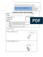 Evaluación de Ciencias Naturales 1