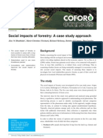 Social Impacts of Foresty a Case Study Approach