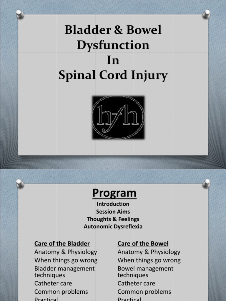 Bladder & Bowel Management in SCI | PDF | Urinary Incontinence | Medicine