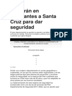 Dividirán en Cuadrantes A Santa Cruz para Dar Seguridad