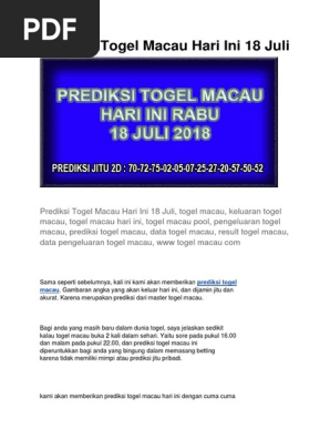 Togel Macau Pool
, Prediksi Togel Macau Hari Ini 18 Juli