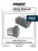 Operating Manual: Models C200 & C300 Rotary Head Wire Strippers and Twisters
