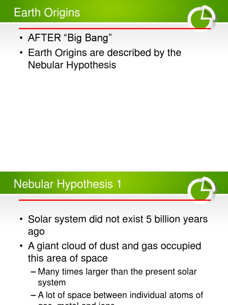 nebular hypothesis sentence example