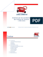 Análisis de Los Accidentes de Tráfico en Verano 1999-2003