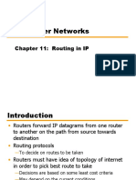 CS 408 Computer Networks: Chapter 11: Routing in IP