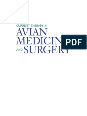 Current Therapy in Avian Medicine and Surgery, PDF, Veterinary Medicine