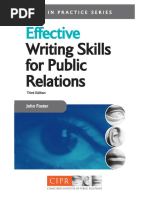 Effective Writing Skills for Public Relations