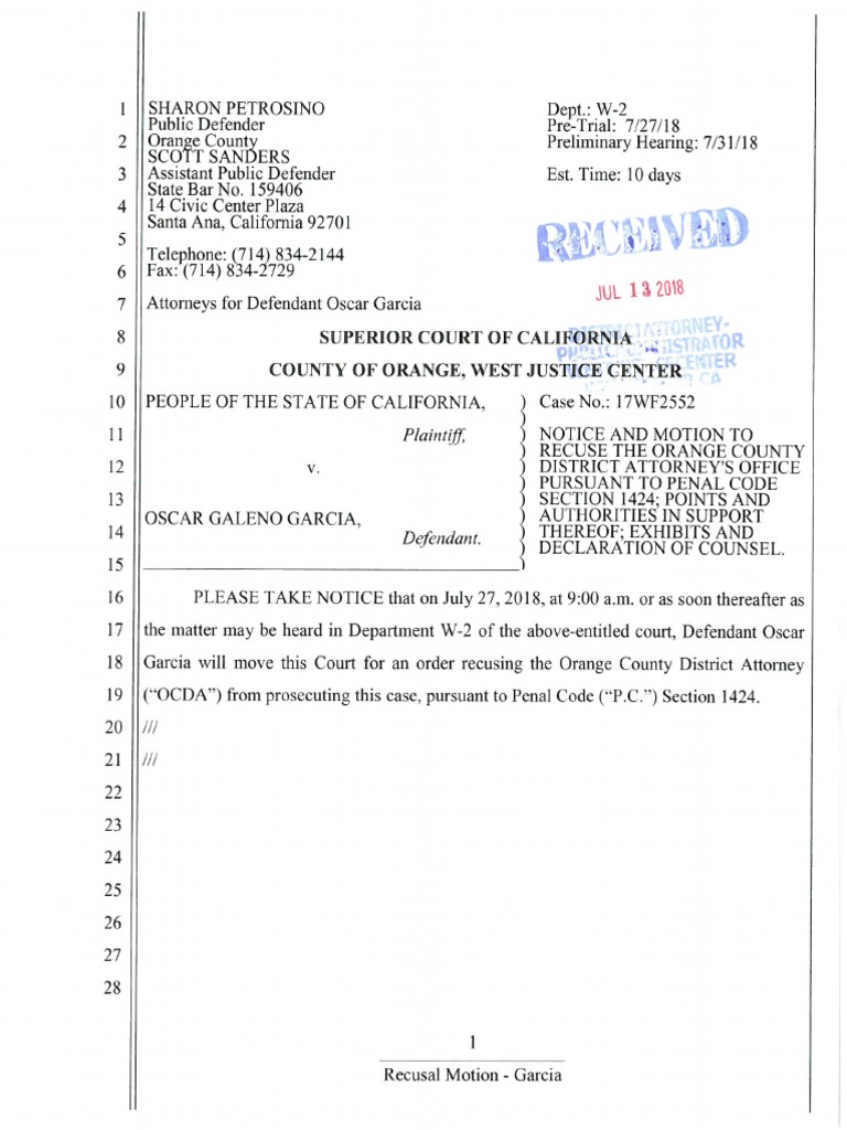Garcia Recusal Part 1 | PDF