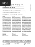 Percepções da família da criança com doença crônica frente às relações com profissionais da saúde