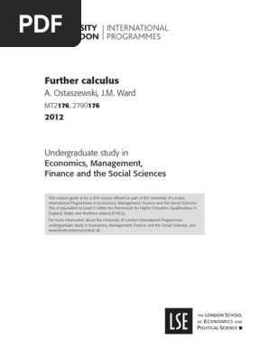 Further Calculus Pdf Infinity Integral