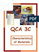 Qca 3C: Characteristics of Materials