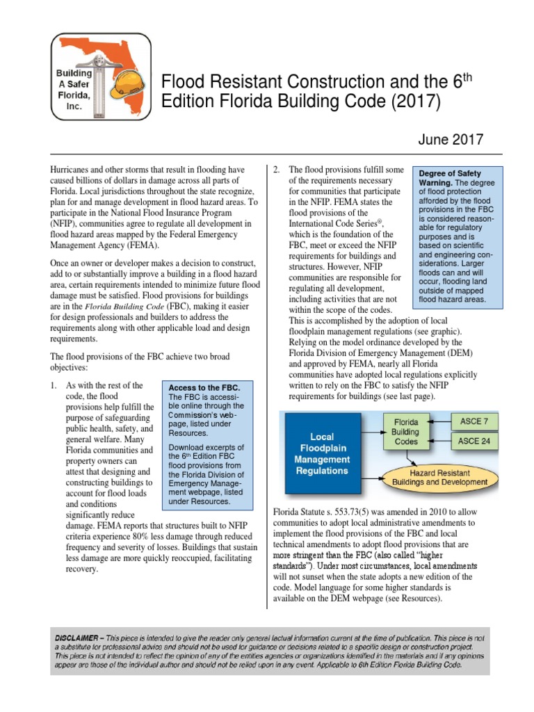 FLorida Code Flood Resistant Construction | Download Free PDF | Flood ...
