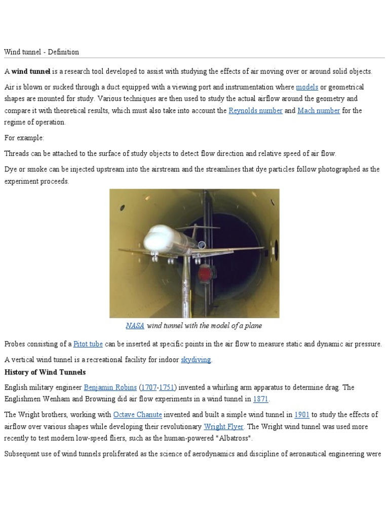 Understanding Aerodynamics Through Wind Tunnels: A History of the ...