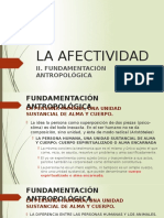 Opcional La Afectividad - 2 Fundamentación Antropológica