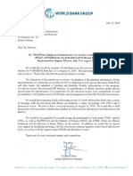 PAMSIMAS - Letter to GOI Re. Implementation Support Mission, July 23 to August 15, 2018