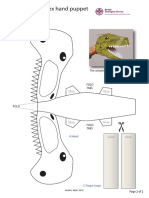 Tyrannosaurus Rex Hand Puppet: Fold Tabs