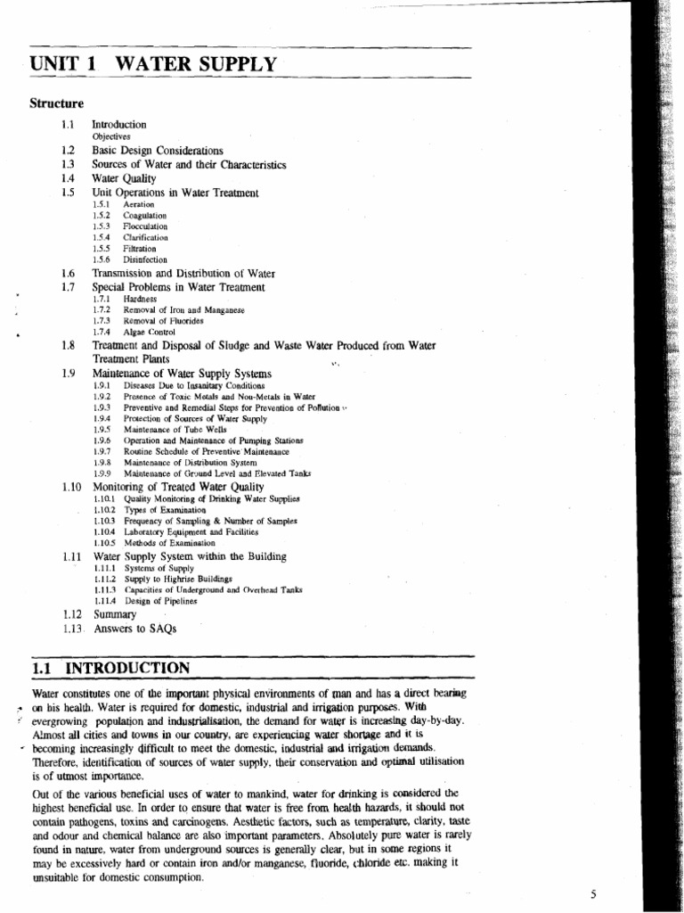 Water Supply | PDF | Drinking Water | Water Quality