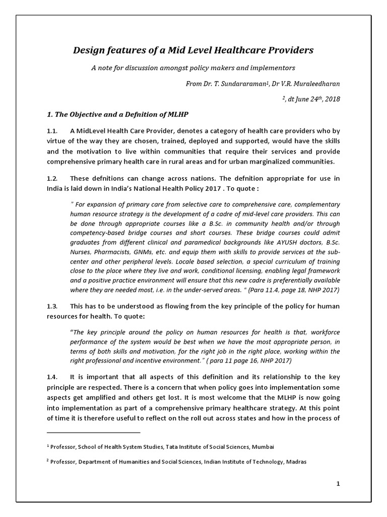 Mid Level Healthcare Provider Overview | PDF | Non Communicable Disease ...
