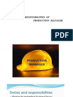Role and Responsibilities of Production Manager