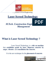 Laser Screed Technology: M.Tech. Construction Engineering & Management